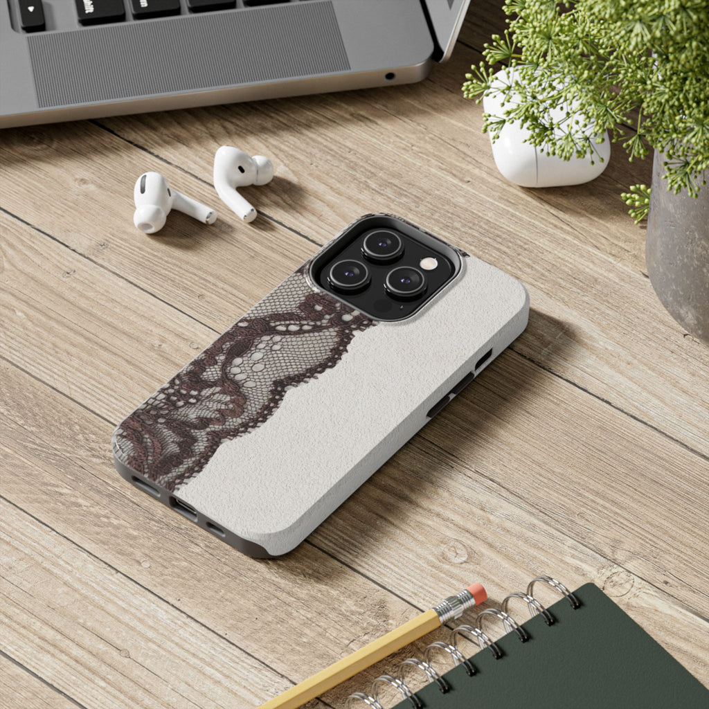 Brown Lace Edge iPhone Case