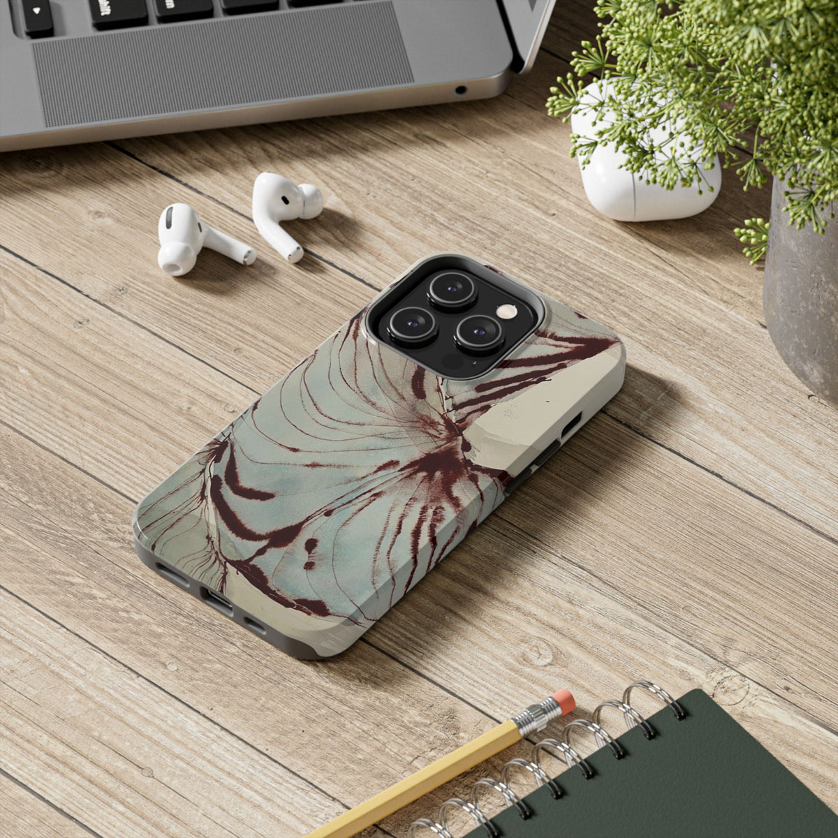 Maroon Silk iPhone Case