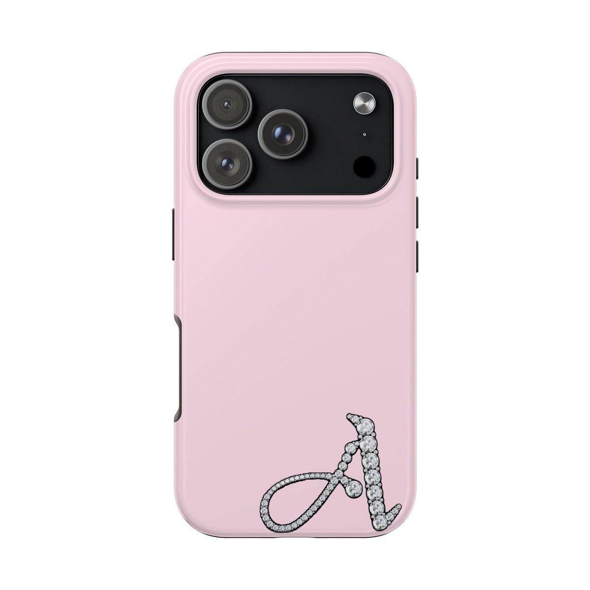 Hand-Bedazzled Initial in Pink iPhone Case