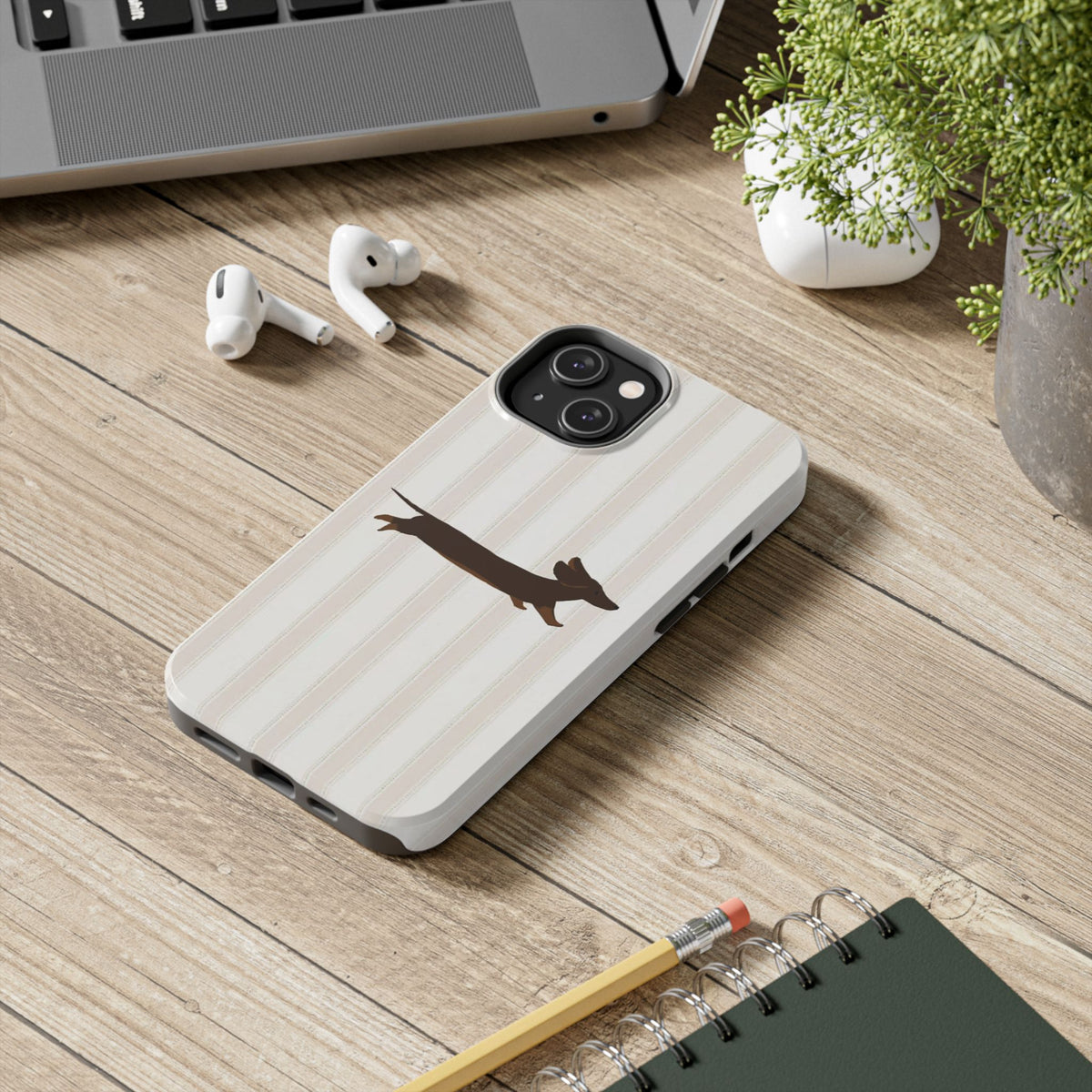 Leaping Dachshund iPhone Case