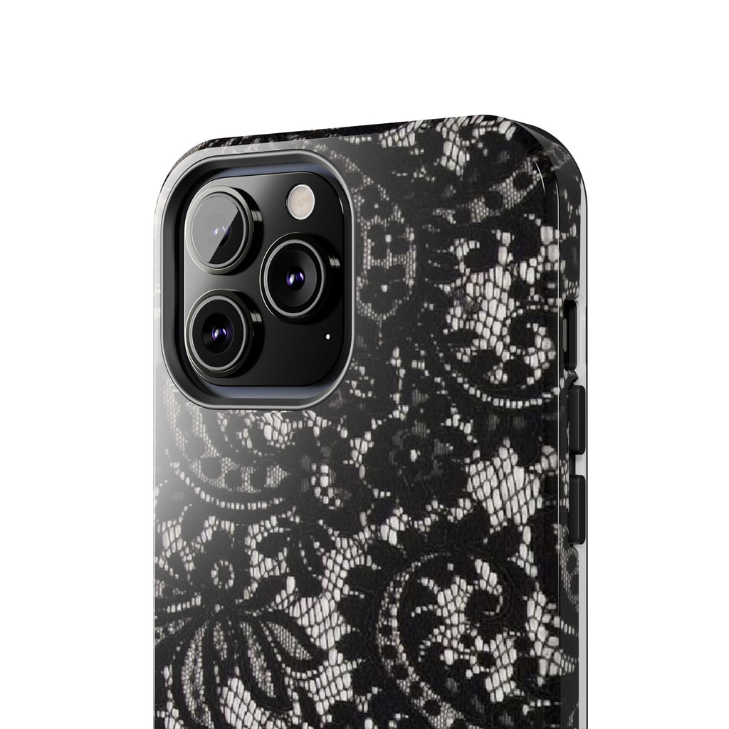 Hand-Bedazzled Initials Lace iPhone Case