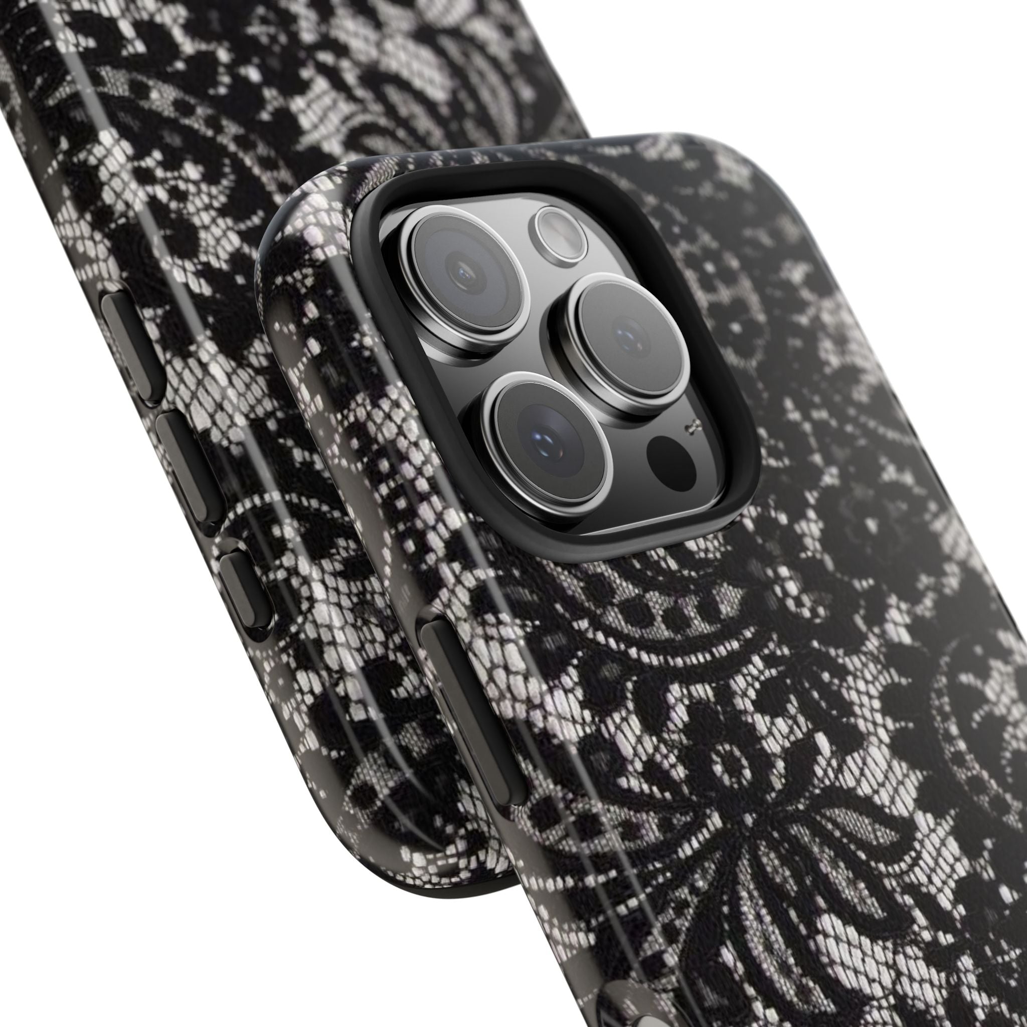 Black Lace Tough iPhone Case