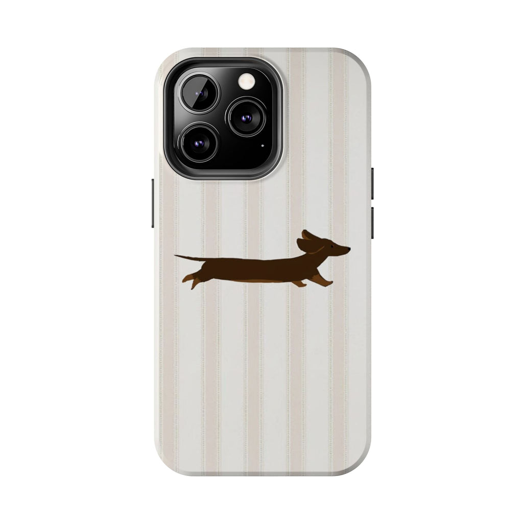 Leaping Dachshund iPhone Case
