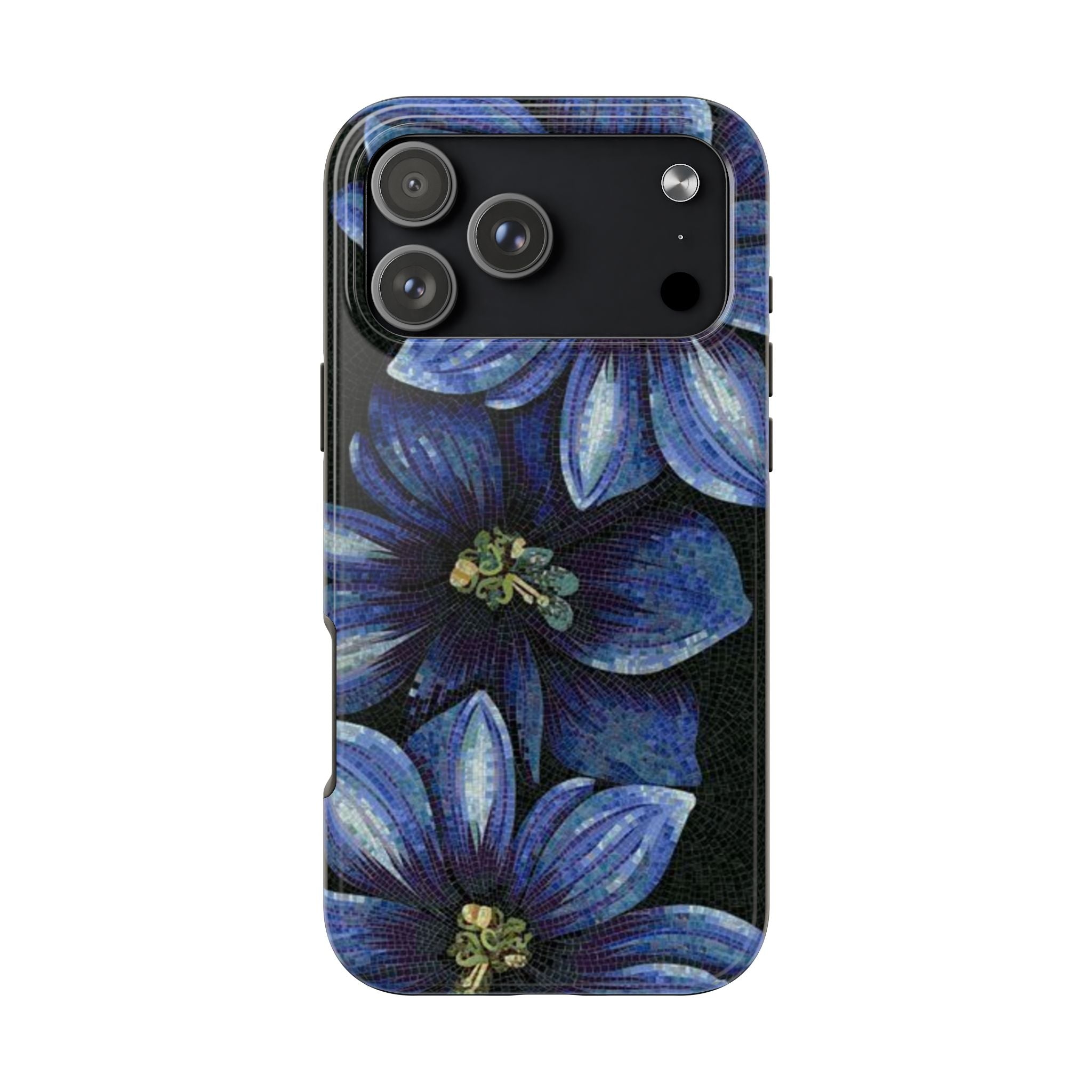 Blue Lilies Mosaic Collection iPhone Case