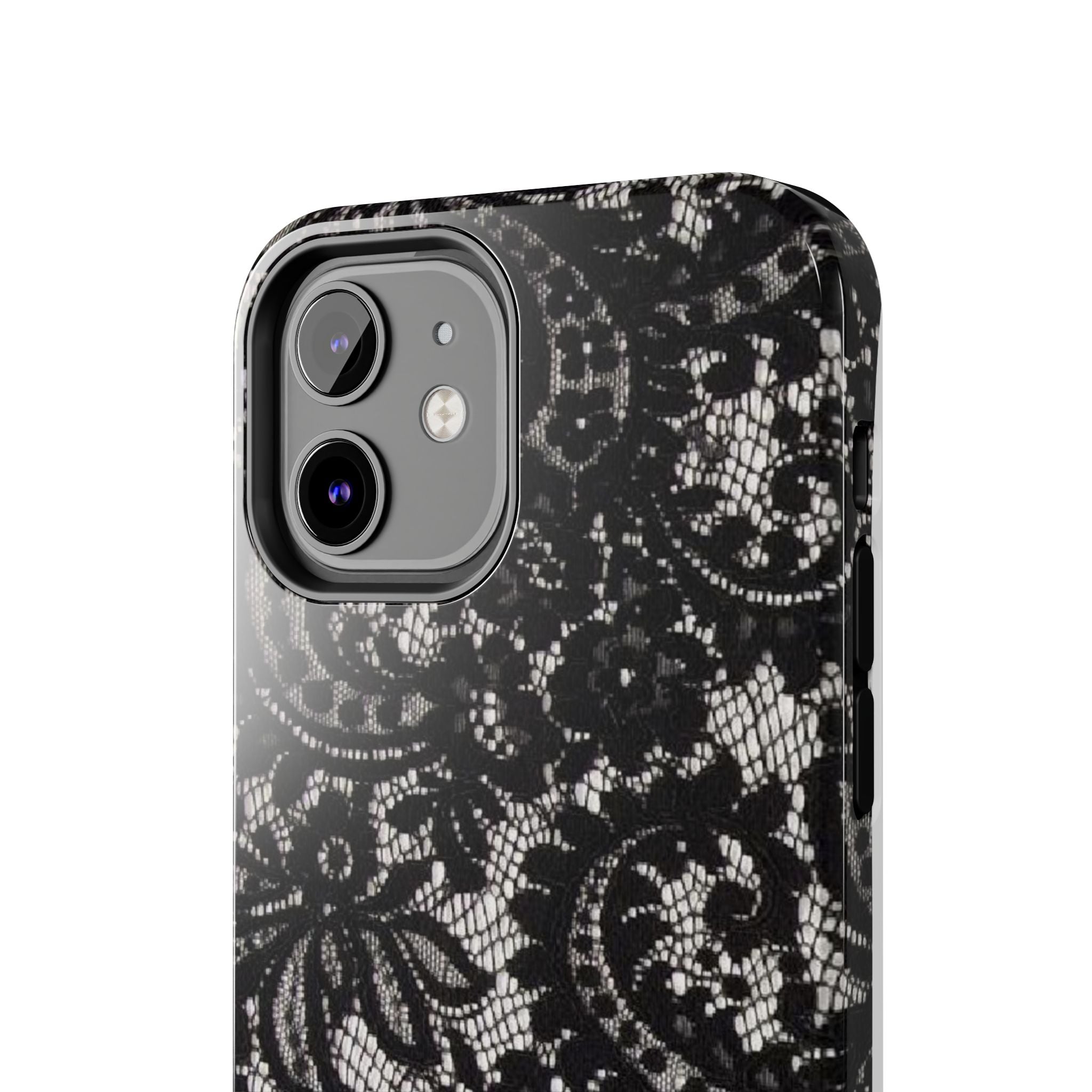Hand-Bedazzled Initials Lace iPhone Case