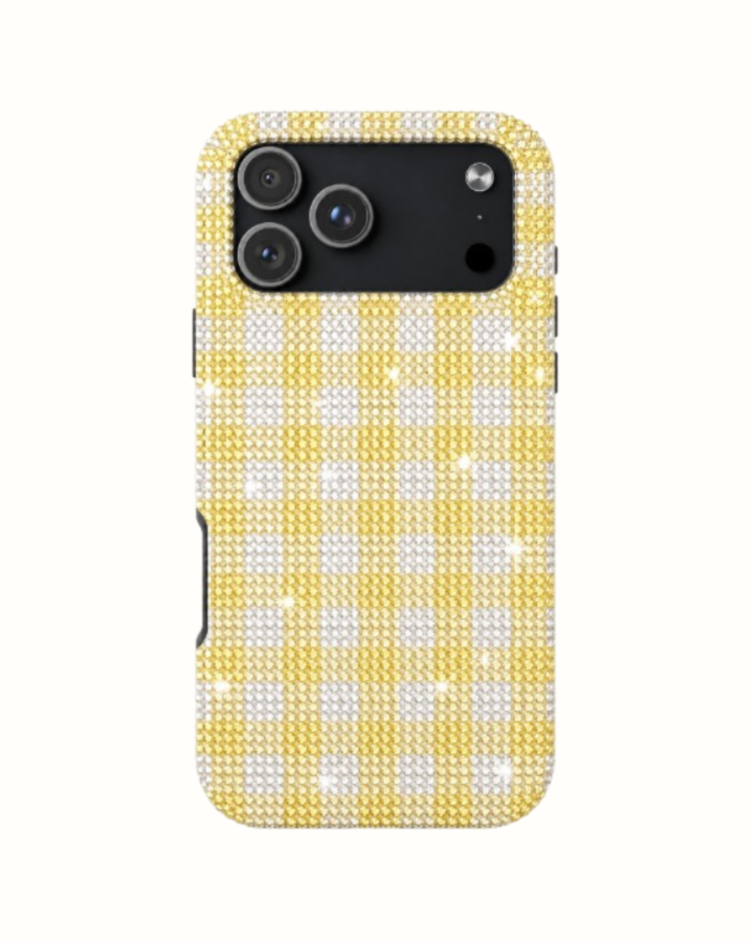 Yellow and White Gingham iPhone Case