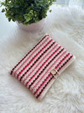 Crochet Sweetheart Stripes Kindle Sleeve