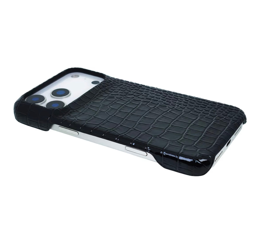Black Croc iPhone Case