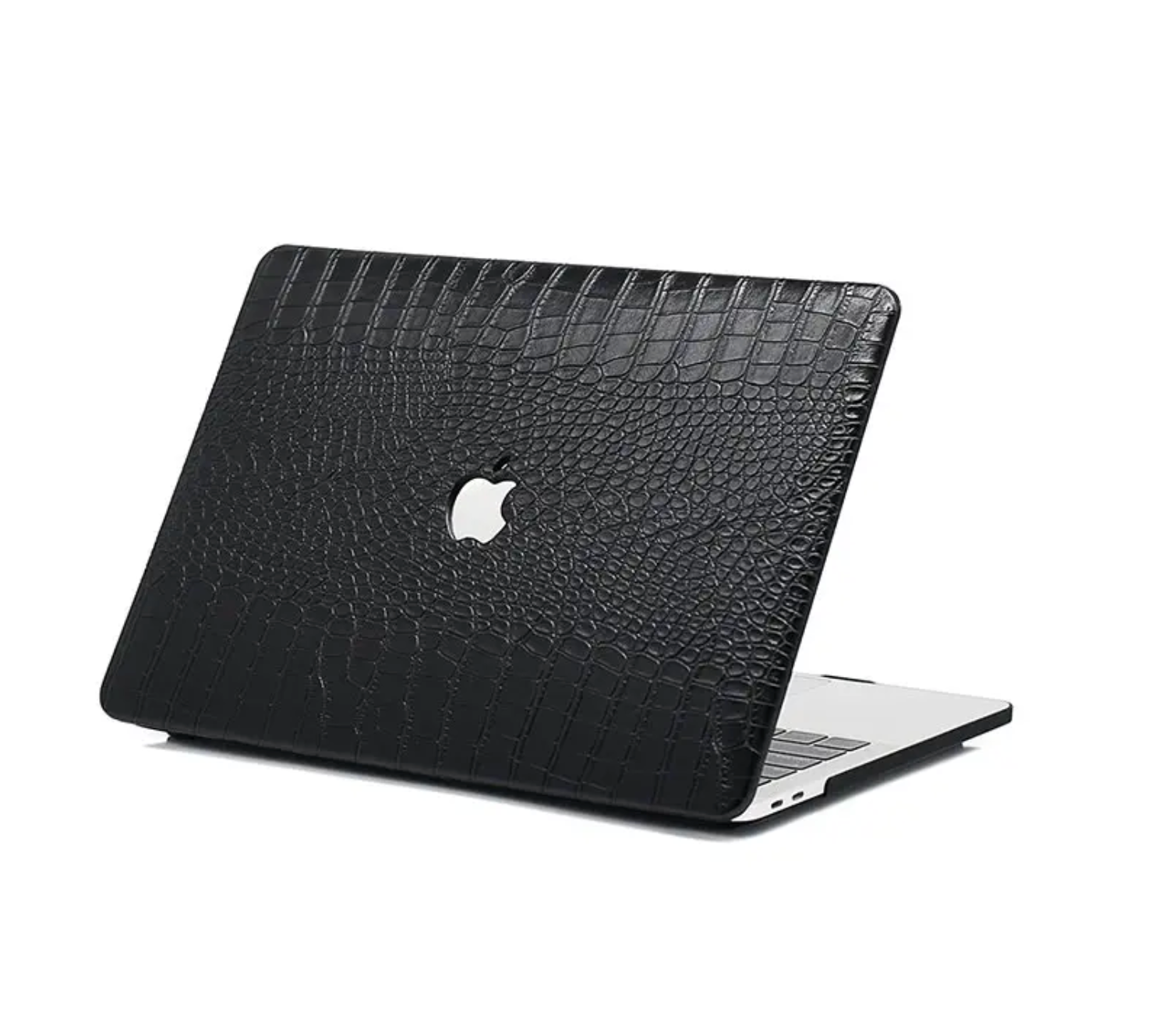 Black Faux Crocodile MacBook Case
