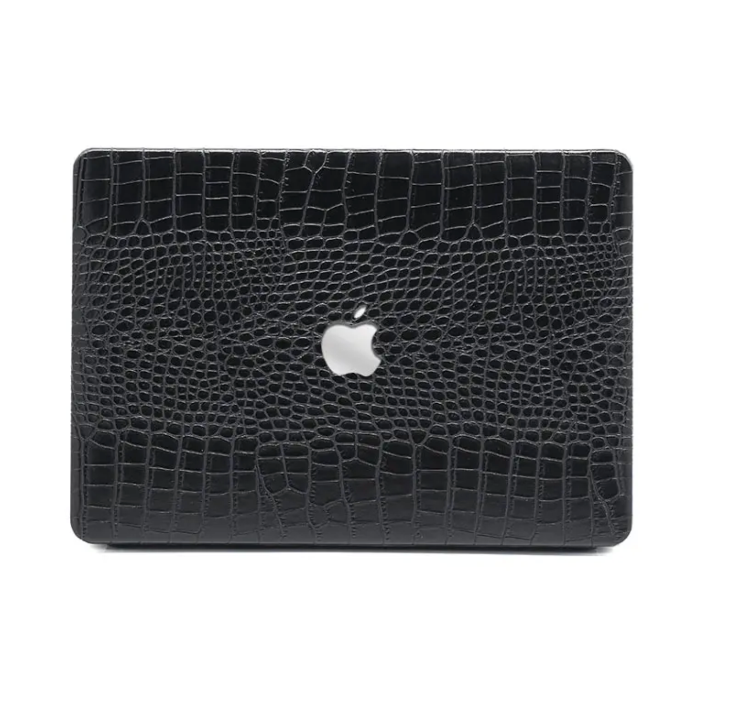Black Faux Crocodile MacBook Case