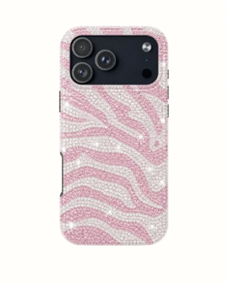 Light Pink Zebra iPhone Case
